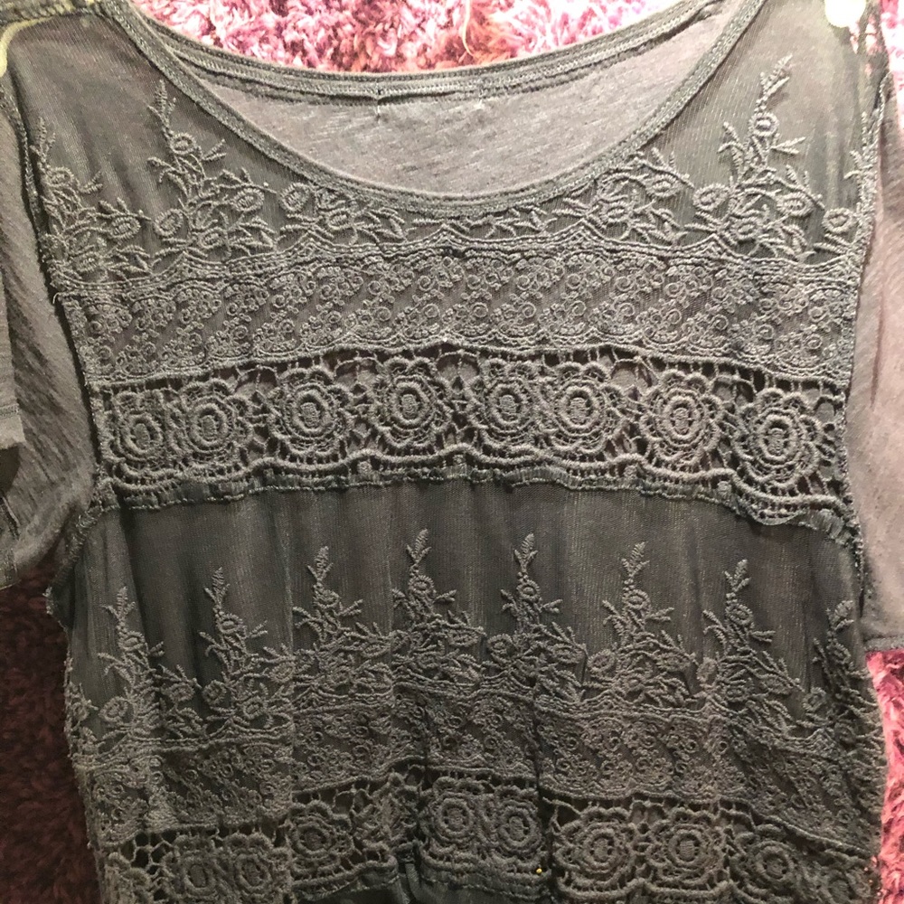 Aeropostale: Lace See Through Shirt